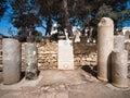 Ruins of the columns of legendary ancient city of Carthage in Tunisia, Africa