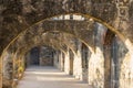Ruins of Convento and Arches of Mission San Jose in San Antonio, Texas Royalty Free Stock Photo