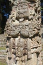 Maya Stela in Copan Royalty Free Stock Photo