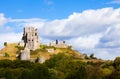 Ruins of Corfe Castle, Dorset, England Royalty Free Stock Photo