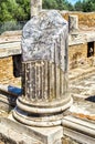 Ruins of Corinthian columns in Villa Adriana, Tivoli, Italy