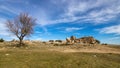 Ruins country house, damaged and abandoned Royalty Free Stock Photo