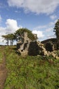 Ruins of Croft at Moss of Tolophin near Auchindoir in Aberdeenshire, Scotland Royalty Free Stock Photo