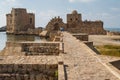 Ruins of the crusaders castle in Sidon & x28;Saida& x29; Royalty Free Stock Photo