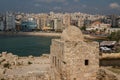 Ruins of the crusaders castle in Sidon & x28;Saida& x29; Royalty Free Stock Photo