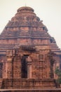 Ruins of dancing hall in front of 800 year old Hindu Sun Temple, Konark, India. Royalty Free Stock Photo