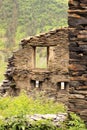 The ruins in Dartlo village. Tusheti region (Georgia)