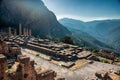 Impressions of the famous ancient site of Delphi in Northern Greece Royalty Free Stock Photo