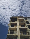 Ruins of demolished apartments in wuhan city