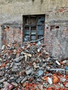 Ruins of demolished building in china