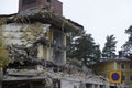 Ruins of a demolished house