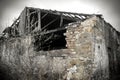 The ruins of the destroyed building