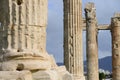 Ruins details of Zeus temple in Athens Royalty Free Stock Photo