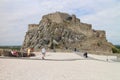 Ruins of Devin castle over Danube river near Bratislava