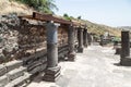 Ruins of the Dir Aziz Synagogue, built in the Byzantine period, at the beginning of the sixth century AD. It is located on the Gol Royalty Free Stock Photo