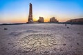 Ruins of Djanpik qala situated Kyzylkum desert, Uzbekistan Royalty Free Stock Photo