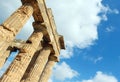 Ruins of a doric greek temple in Selinunte Royalty Free Stock Photo