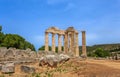 Ruins of doric temple in Ancient Nemea, Corinthia Royalty Free Stock Photo