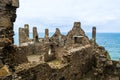 Ruins of Dunluce Castle in Northern Ireland Royalty Free Stock Photo