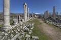 Ruins of earlier Aphrodite temple and later basilica in Aphrodisias, Turkey