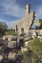 Ruins of early christian church in Corycus, Kizkalesi, Cilicia, Turkey Royalty Free Stock Photo