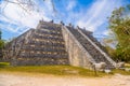 Ruins of El Osario pyramid, Chichen Itza, Yucatan, Mexico, Maya civilization