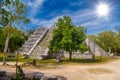 Ruins of El Osario pyramid, Chichen Itza, Yucatan, Mexico, Maya civilization