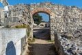 Ruins of Entrance of Ancient amphitheater in the archeological area of Philippi, Greece Royalty Free Stock Photo