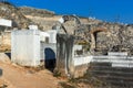 Ruins of Entrance of Ancient amphitheater in the archeological area of Philippi, Greece Royalty Free Stock Photo