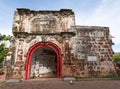 Ruins of the A Famosa Portuguese Fortress at Malacca Malaysia