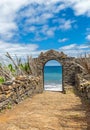 Ruins of the fishing village Calhau at Sao Jorge, Madeira Royalty Free Stock Photo
