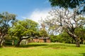 Ruins of a former penal colony at Ile Royale Royalty Free Stock Photo