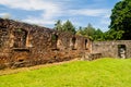 Ruins of former penal colony at Ile Royale Royalty Free Stock Photo