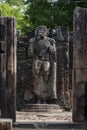 The ruins of the former tooth relic chamber known as the Hatadage within the Quadrangle at Polonnaruwa in Sri Lanka. Royalty Free Stock Photo