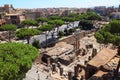 Ruins of Foro di Cesare in Rome Royalty Free Stock Photo