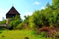 Ruins. Fortified medieval saxon evangelic church in the village Cobor, Transylvania, Romania. Royalty Free Stock Photo