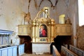 Ruins. Fortified medieval saxon evangelic church in the village Felmer, Felmern, Transylvania, Romania. Royalty Free Stock Photo