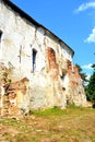 Ruins. Fortified medieval saxon evangelic church in the village Felmer, Felmern, Transylvania, Romania.