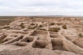 Ruins of Fortress Kyzyl-Kala of Ancient Khorezm in Kyzylkum desert. Uzbekistan