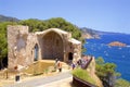 Ruins of the fortress in Tossa de Mar, Spain