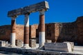 Ruins of the Forum at the ancient city of Pompeii Royalty Free Stock Photo