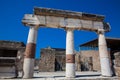 Ruins of the Forum at the ancient city of Pompeii Royalty Free Stock Photo