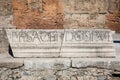 Ruins of the Forum at the ancient city of Pompeii Royalty Free Stock Photo