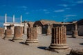 Ruins of the Forum at the ancient city of Pompeii Royalty Free Stock Photo