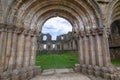 The Ruins of Fountains Abbey Through an Arched Entrance.