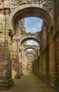 Ruins of Fountains Abbey in North Yorkshire, England Royalty Free Stock Photo