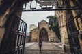 The ruins of a fourteen-century church in Southampton Royalty Free Stock Photo
