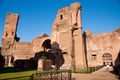 Ruins from Frigidarium and path on Caracalla springs at Rome