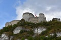 Ruins of Gaillard castle in Les Andelys high about the river seine Royalty Free Stock Photo