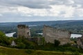 Ruins of Gaillard castle in Les Andelys high about the river seine Royalty Free Stock Photo